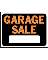 9" x 12" Orange Poly Sign "Garage Sale"