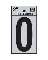 2" Vinyl Number Reflective "0"