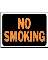 9" x 12" Orange Poly Sign "No Smoking"