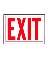 10" x 14" White/Red Metal Sign "Exit"