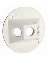 4" RND CVR 1/2"X3-HOLE W/P WHITE