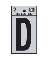 2" Vinyl Letter Reflective "D"