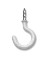 7/8" CUP HOOK WHITE VINYL PK4