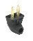 ANGLED MALE PLUG 15A 2-WIRE BLK