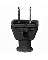RUBBER MALE PLUG 15A 2-WIRE BLK