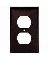1 GANG DUPLEX RECEPT PLATE BROWN