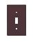 1 GANG TOGGLE PLATE BROWN