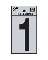 2" Vinyl Number Reflective "1"