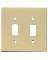 2 GANG JUMBO TOGGLE PLATE IVORY