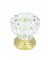 1-1/4" Octagonal Knob Clear with Brass Base