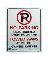 15" x 19" White/Red Poly Sign "No Parking"