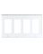 DECORA 4 GANG PLATE WHITE