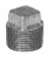 GALV 1/4" SQUARE HEAD PLUG