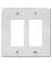 DECORA 2 GANG PLATE WHITE