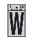 1" Vinyl Letter Reflective "W"