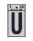 1" Vinyl Letter Reflective "U"