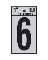 1" Reflective Number "6"