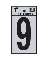 1" Reflective Number "9"