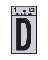 1" Vinyl Letter Reflective "D"