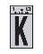 1" Vinyl Letter Reflective "K"