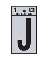 1" Vinyl Letter Reflective "J"