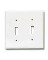 2 GANG TOGGLE PLATE WHITE