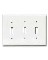 3 GANG TOGGLE PLATE WHITE