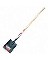SQ POINT SHOVEL WOOD HANDLE 48"