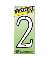 4" Plastic Reflective Number "2"