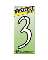 4" Plastic Reflective Number "3"