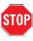 18" x 18" Red Metal Sign "Stop"