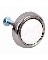 1-1/4" Ceramic White Knob with Chrome