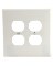 2 GANG DUPLEX PLATE WHITE