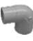 PVC 1/2" 90 DEG ST ELBOW SPGXS