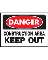 10" x 14" Red Poly Sign "Danger"