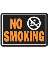 10" x 14" Orange Metal Sign "No Smoking"