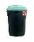 GREEN GARBAGE CAN 32GAL W/LID