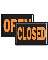10" x 14" Orange Metal Sign "Open/Closed"