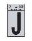 2" Vinyl Letter Reflective "J"