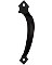 6-1/2" ORNAMNTAL GATE PULL BLACK