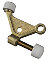 HINGE PIN DOOR STOP BRT BRASS
