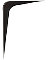8" x 10" Shelf Bracket Black