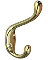 H-D COAT/HAT HOOK BRASS