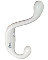 H-D COAT/HAT HOOK WHITE