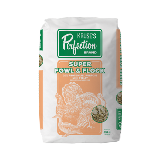 Kruse's Perfection Super Fowl & Flock 20% Protein All-Purpose Mini Pellet 40