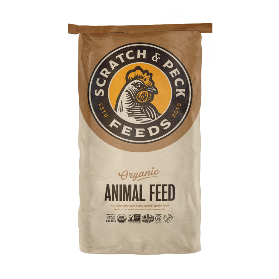 Scratch & Peck Organic Layer Whole Grain Mash 18% with Corn 40 lb