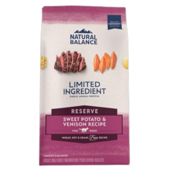 Natural Balance Reserve Grain Free Venison & Sweet Potato 22 lb Dog Food