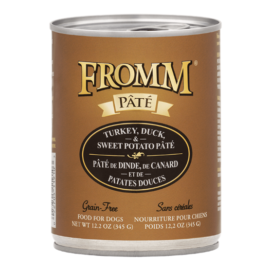 Fromm Grain Free Turkey, Duck and Sweet Potato Pate 12.2oz