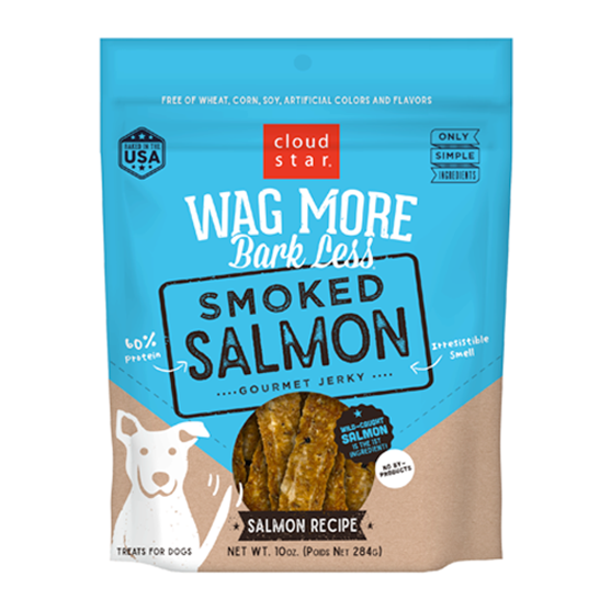 Cloud Star Wag More Bark Less Grain Free Jerky Salmon 10 ounce