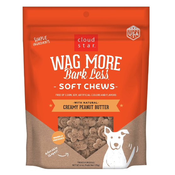 Cloud Star Wag More Bark Less Creamy Peanut Butter Soft Dog Treats